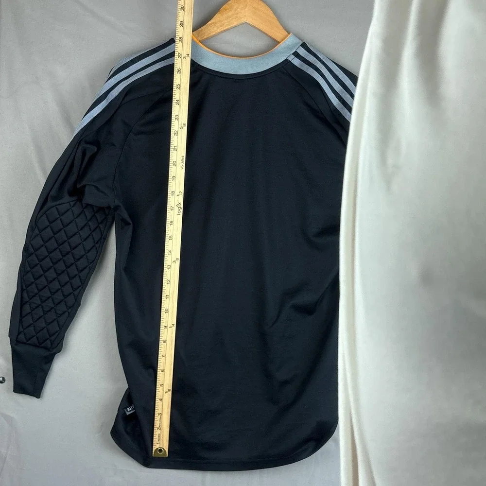 Vintage Y2K Adidas Goalkeeper Jersey Size Small Climalite Padded Sleeves Gray